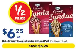Ritchies Bulla Creamy Classics Sundae Cones offer