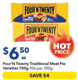 Ritchies Four'N Twenty Traditional Meat Pie Varieties offer