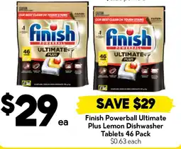 Drakes Finish Powerball Ultimate Plus Lemon Dishwasher Tablets offer