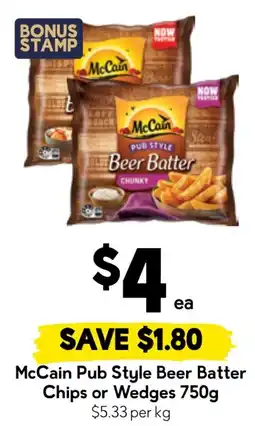 Drakes McCain Pub Style Beer Batter Chips or Wedges offer