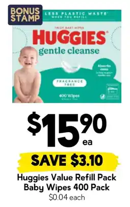 Drakes Huggies Value Refill Pack Baby Wipes offer