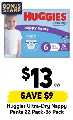 Drakes Huggies Ultra-Dry Nappy Pants offer