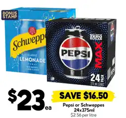 Drakes Pepsi or Schweppes offer