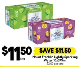Drakes Mount Franklin Lightly Sparkling Water offer