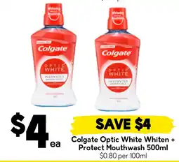Drakes Colgate Optic White Whiten + Protect Mouthwash offer