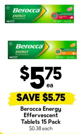 Drakes Berocca Energy Effervescent Tablets offer