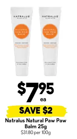 Drakes Natralus Natural Paw Paw Balm offer