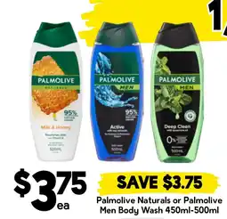 Drakes Palmolive Naturals or Palmolive Men Body Wash offer