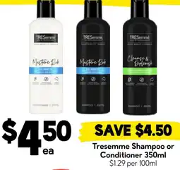 Drakes Tresemme Shampoo or Conditioner offer
