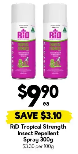 Drakes RiD Tropical Strength Insect Repellent Spray offer