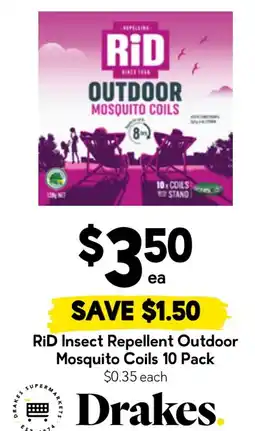 Drakes RiD Insect Repellent Outdoor Mosquito Coils offer