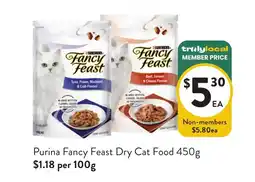 Foodworks Purina Fancy Feast Dry Cat Food offer
