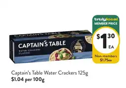 Foodworks Captain's Table Water Crackers offer