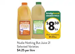 Foodworks Nudie Nothing But Juice 2l offer