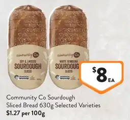 Foodworks Community Co Sourdough Sliced Bread Selected Varieties offer