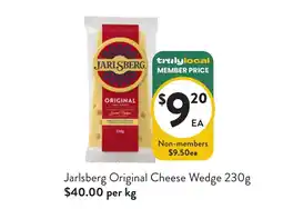 Foodworks Jarlsberg Original Cheese Wedge offer