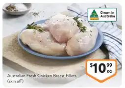 Foodworks Australian Fresh Chicken Breast Fillets (skin off) offer