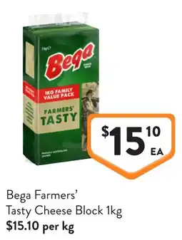 Foodworks Bega Farmers' Tasty Cheese Block offer