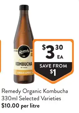 Foodworks Remedy Organic Kombucha offer