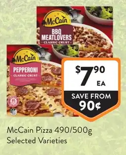 Foodworks McCain Pizza Selected Varieties offer
