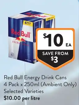 Foodworks Red Bull Energy Drink Cans offer