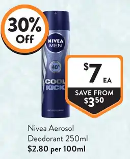 Foodworks Nivea Aerosol Deodorant offer