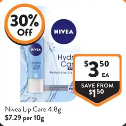 Foodworks Nivea Lip Care offer