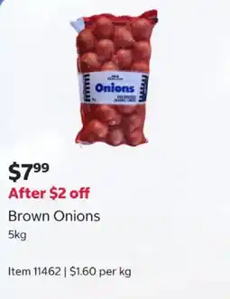 Costco Onions Brown offer