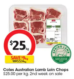 Coles Coles Australian Lamb Loin Chops offer