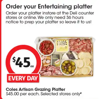 Coles Artisan Grazing Platter
