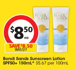 Coles Bondi Sands Sunscreen Lotion SPF50+ offer