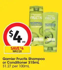 Coles Garnier Fructis Shampoo or Conditioner offer