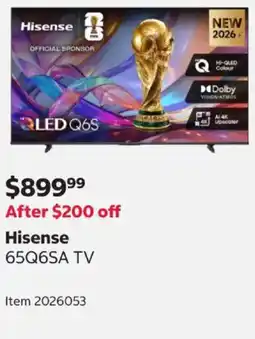 Costco Hisense 65Q6SA TV offer