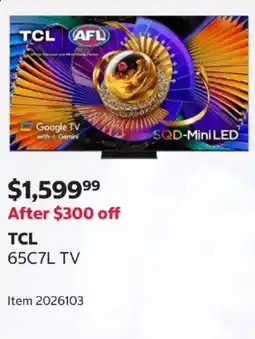 Costco TCL 65C7L TV offer
