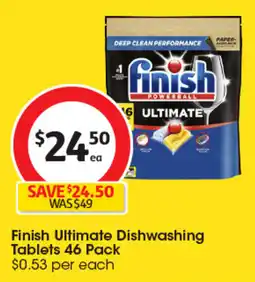 Coles Finish Ultimate Dishwashing Tablets offer