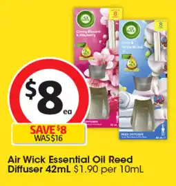 Coles Air Wick Essential Oil Reed Diffuser offer
