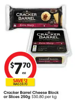 Coles Cracker Barrel Cheese Block or Slices offer