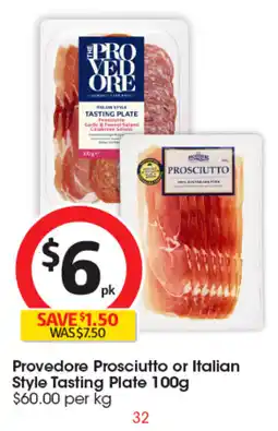 Coles Provedore Prosciutto or Italian Style Tasting Plate offer