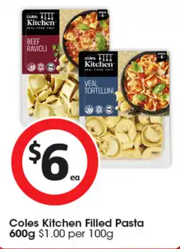 Coles Coles Kitchen Filled Pasta offer
