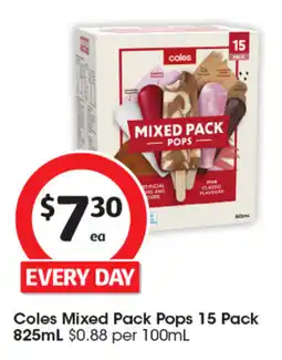 Coles Coles Mixed Pack Pops offer