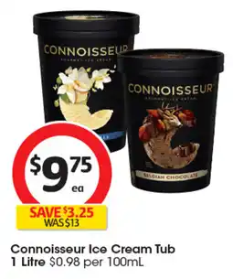 Coles Connoisseur Ice Cream Tub offer