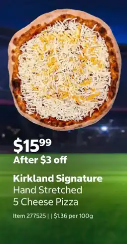 Costco Kirkland Signature Hand Stretched 5 Cheese Pizza offer