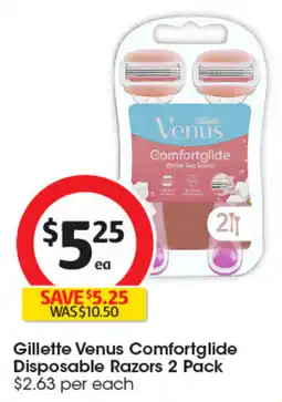 Coles Gillette Venus Comfortglide Disposable Razors offer