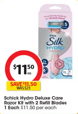 Coles Schick Silk Hydro Deluxe Care Razor Kit offer