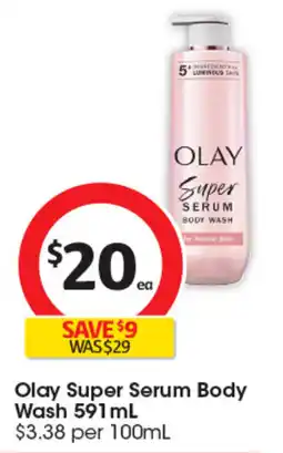 Coles Olay Super Serum Body Wash offer