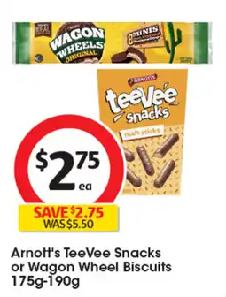 Coles Arnott's TeeVee Snacks or Wagon Wheel Biscuits offer