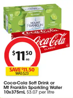 Coles Coca-Cola Soft Drink or Mt Franklin Sparkling Water offer