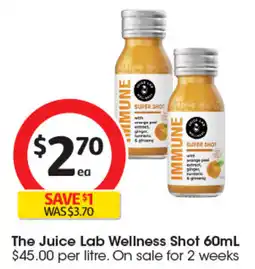 Coles The Juice Lab Wellness Shot offer