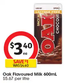 Coles Oak Flavoured Milk offer