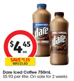 Coles Dare Iced Coffee offer